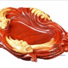Hand-carved Laos red acid ashtray exquisite works of exquisite art Old Red wood