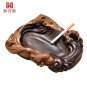China Hand-carved Ebony wood ashtray " Da Lang Tao Sha " exquisite art