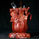 China Hand-carved Mahogany Brush Pots cabbage win promotion and get rich