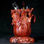 China Hand-carved Mahogany Brush Pots cabbage win promotion and get rich