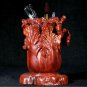 China Hand-carved Mahogany Brush Pots cabbage win promotion and get rich