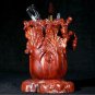 China Hand-carved Mahogany Brush Pots cabbage win promotion and get rich