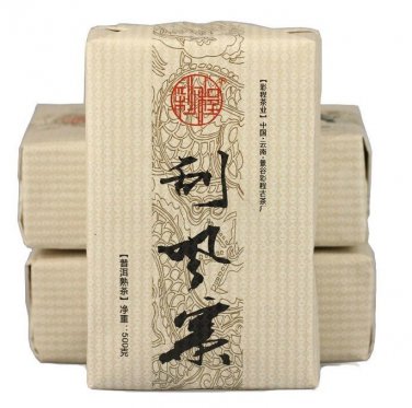 YunNan GuaFengZai Village Ancient Tea Tree cooked Puerh Tea Old Tree pu erh 500g