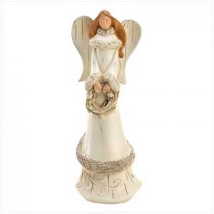 Winter Angel With Wreath