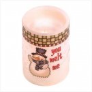 Friendly Snowman Flameless Candle