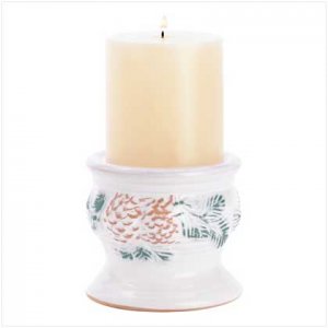 Pine Cone Pillar Candle Holder