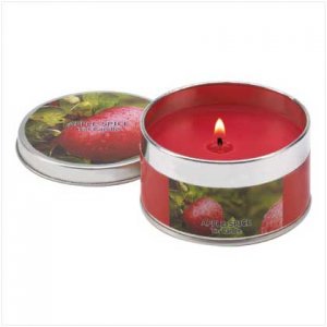 Apple Spice Scent Tin Candle