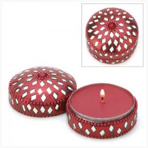 Jeweled Round Keepsake Candle