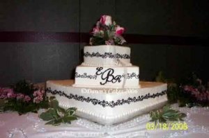 3 Tier Square Wedding Cake