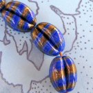 Royal Scalloped Lampwork Beads