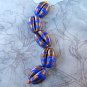 Royal Scalloped Lampwork Beads