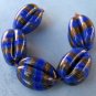 Royal Scalloped Lampwork Beads