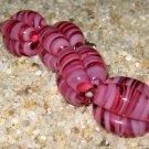 Lampwork Beads Pretty In Pink Scalloped