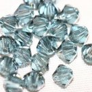 12 SWAROVSKI CRYSTAL INDIAN SAPPHIRE - 4MM BICONE BEADS