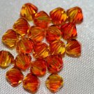 12 SWAROVSKI CRYSTAL FIRE OPAL- 4MM BICONE BEADS