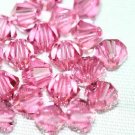12 SWAROVSKI CRYSTAL ROSE- 4MM BICONE BEADS