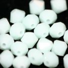 12 SWAROVSKI CRYSTAL MINT ALABASTER- 4MM BICONE BEADS