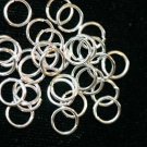 100 SILVER PLATED 6MM JUMP RINGS