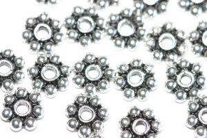 10 STERLING SILVER SPACERS 6MM