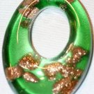 DESIGNER GREEN GLASS OVAL PENDANT