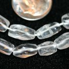 FACETED CLEAR QUARTZ BEADS  - 13 INCH STRAND