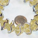 DESIGNER GLASS YELLOW DISC BEADS