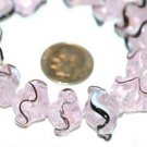 DESIGNER GLASS PINK DISC BEADS