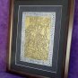 NEW SALE FRAMED BRASS RUBBING ST.GEORGE &DRAGON CELTIC