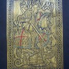 ST.GEORGE & DRAGON MEDIEVAL BRASS RUBBING COAT OF ARMS