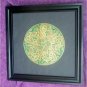 BRASS RUBBING FRAMED CELTIC CIRCLE,Gold & Irish Green
