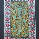 BRASS RUBBING, CELTIC SCROLL, HISTORIC WALL ART