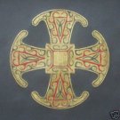BRASS RUBBING CELTIC CANTERBURY CROSS 9TH Century