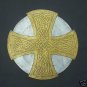 BRASS RUBBING, GOLD & SILVER CELTIC CROSS, WALL ART