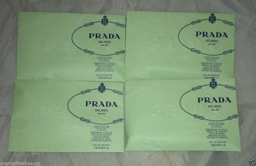 Prada Eau De Parfum Milano Infusion D Iris 4pc Travel Sample Lot