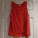 Orange High Low Blouse