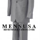 Light Gray Business Mens Suit Super 140's Wool Suits