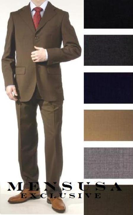 premeier quality italian fabric Flat Front Pants 1 Wool Super 150's 3 Buttons Mens Dress Suits