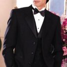 Light Weight Quality Black 3 Button Tuxedo (Packge) With Falt Front Pants