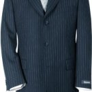 Conservative Navy Blue Pinstripe premeier quality italian fabric Super 150's Wool