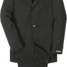 Men's Super 100 Wool Solid BLack 3 Buttons Mens Suit