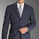 Dark Navy With Small Pinstripe Super 150's Wool premeier quality italian fabric Suit