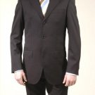 Mens premeier quality italian fabric 3 Buttons Double Vent Liquid Black Super 120 Wool