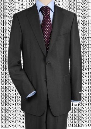 High-quality construction Two-Button Darkest Charcoal Gray Super 150 fine Wool