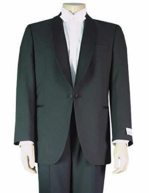 1-Button Shawl Collar Single Breasted Tuxedo Jacket