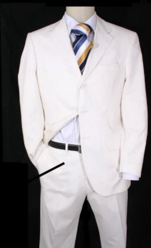 Highest Quality 3 Button White suit + vest