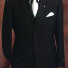Vinici Men's 4 Button Black Real premeier quality italian fabric Super 130's Wool