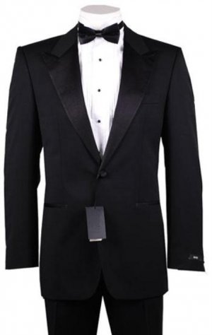 1or2 Button Peak Lapel 1 Wool Designer Side Vented Tuxedo Suit