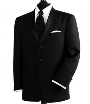 1 Wool 3 Button Tuxedo Suit