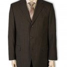 Men's 3 or 4 Button Style Jet Brown Pinstripe Light Weight On Sale