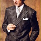 Pinstripe Super 120's Wool Double Breasted with 6 buttons(2 to close Suit